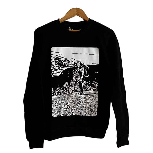 Crewneck Bambou Noir Personnalisable avec la photo de ton animal - Zazou Photo Lab