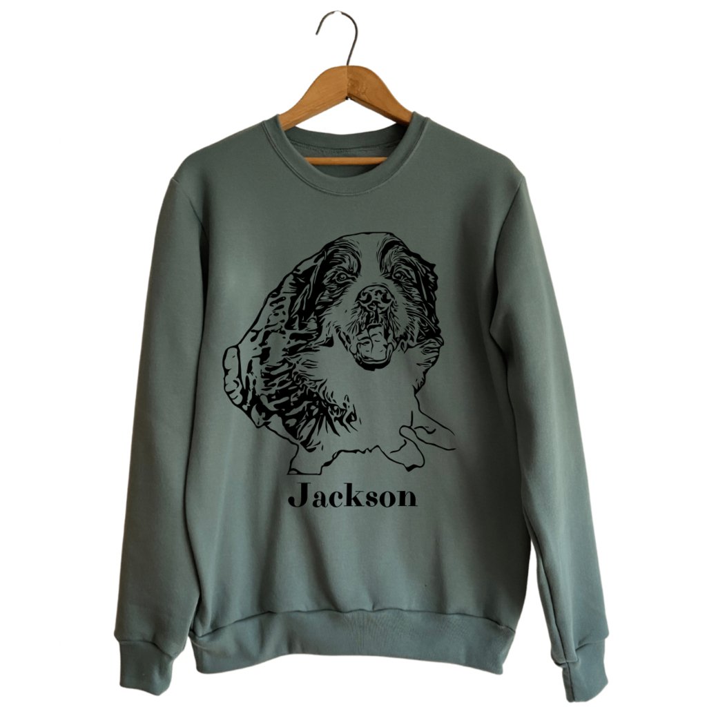 Crewneck Eucalyptus personnalisable avec ton animal - Zazou Photo Lab