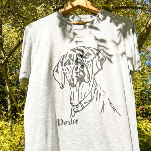 T-Shirt Bambou Gris Personnalisable avec ton animal de compagnie - Zazou Photo Lab