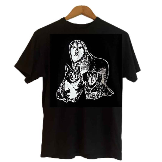 T-Shirt Bambou Noir Personnalisable avec ton animal de compagnie - Zazou Photo Lab