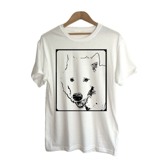 T-Shirt Blanc Personnalisable avec ton animal de compagnie - Zazou Photo Lab
