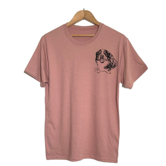 T-Shirt Vieux Rose Personnalisable avec ton animal de compagnie le - Zazou Photo Lab