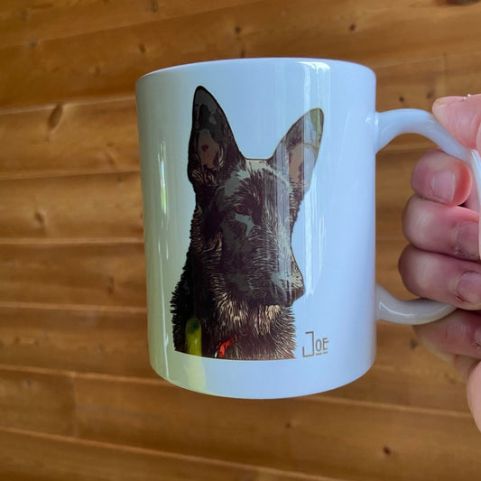 Tasse blanche avec l'impression en couleur personnalisable avec la photo de ton animal - Zazou Photo Lab