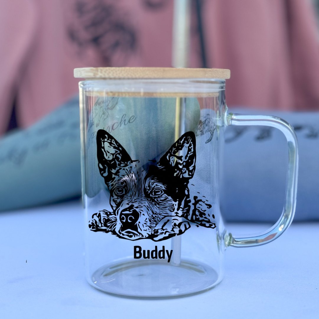 Tasse transparente couvercle bambou et paille - Zazou Photo Lab
