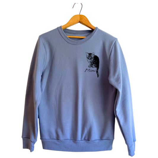 Crewneck Bleu Acier personnalisé