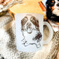 Tasse en verre givré personnalisable avec ton animal domestique - Zazou Photo Lab